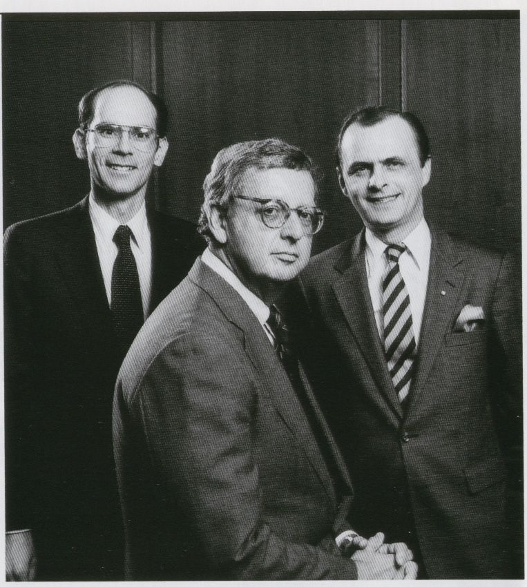 1983 Pan Am Executives (left to right) Jerry Gitner, Ed Acker and Marty Shugrue.
